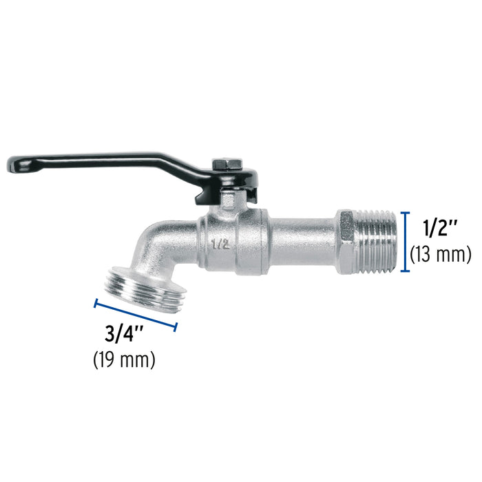 Llave de esfera, 1/2' de zinc, Pretul 23146 LL-21P