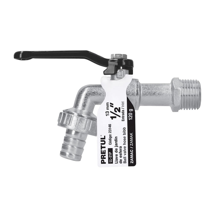 Llave de esfera, 1/2' de zinc, Pretul 23146 LL-21P