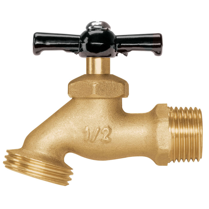 Llave para manguera, de latón, 100 g, entrada 1/2', Pretul 22146 LL-JAR-P
