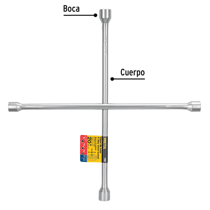 Llave de cruz 20' galvanizada, Pretul 21802 LLCR-20P