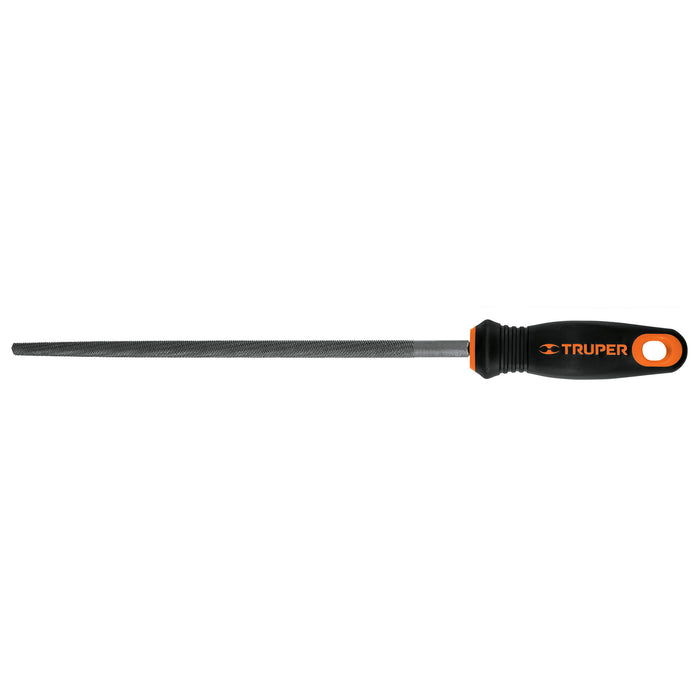 Lima redonda bastarda 10' con mango doble inyección, Truper 11244 LRB-10T