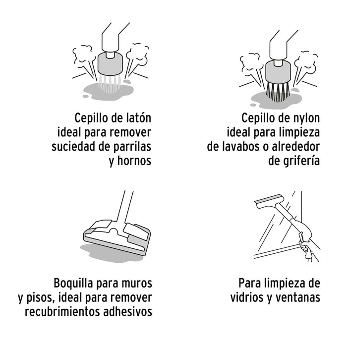 Limpiador a vapor, 1800W, Truper 103206 LV-1800