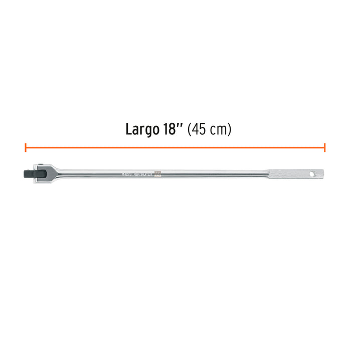 Mango articulado con cuadro de 1/2', largo 18', Truper 13924 M-1270