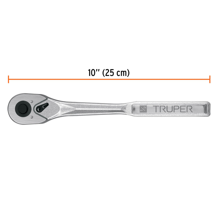 Matraca liberación rápida 72 dientes, cuadro 1/2', Truper 102401 M-1272