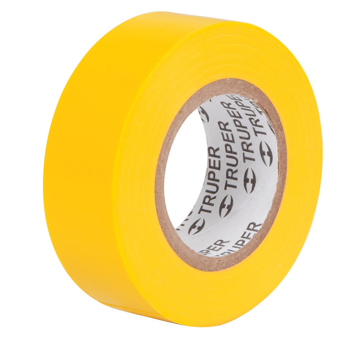 Cinta de aislar de 9 m x 19 mm, amarilla, Truper 13512 M-22A