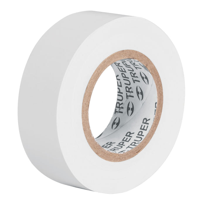 Cinta de aislar de 9 m x 19 mm, blanca, Truper 13515 M-22B