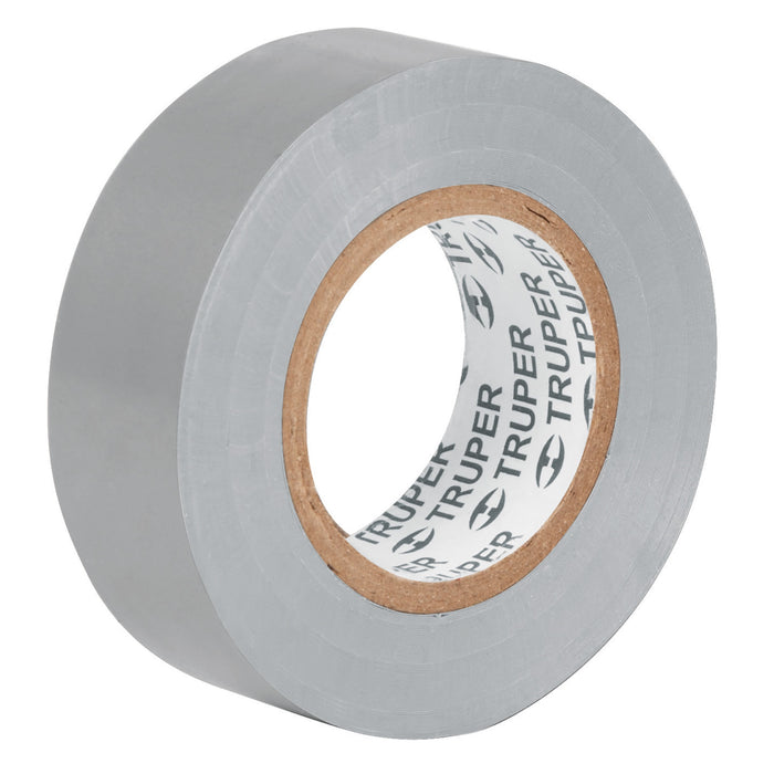 Cinta de aislar de 9 m x 19 mm, gris, Truper 13516 M-22G