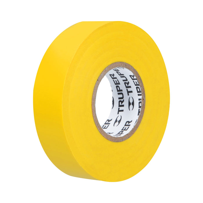 Cinta de aislar de 18 m x 19 mm, amarilla, Truper 12503 M-33A