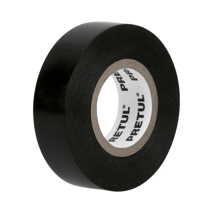 Cinta de aislar de 18 m x 19 mm, negra en blíster, Pretul 20523 M-33P-B