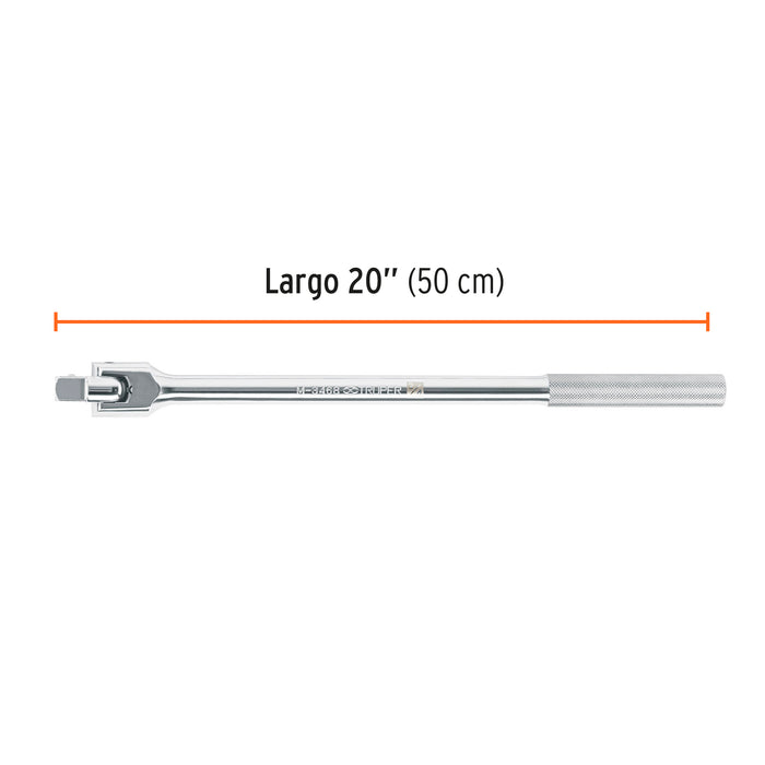 Mango articulado con cuadro de 3/4', largo 20', Truper 13908 M-3468
