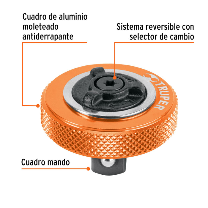 Matraca cuadro 3/8' tipo perilla, Truper Código: 13652