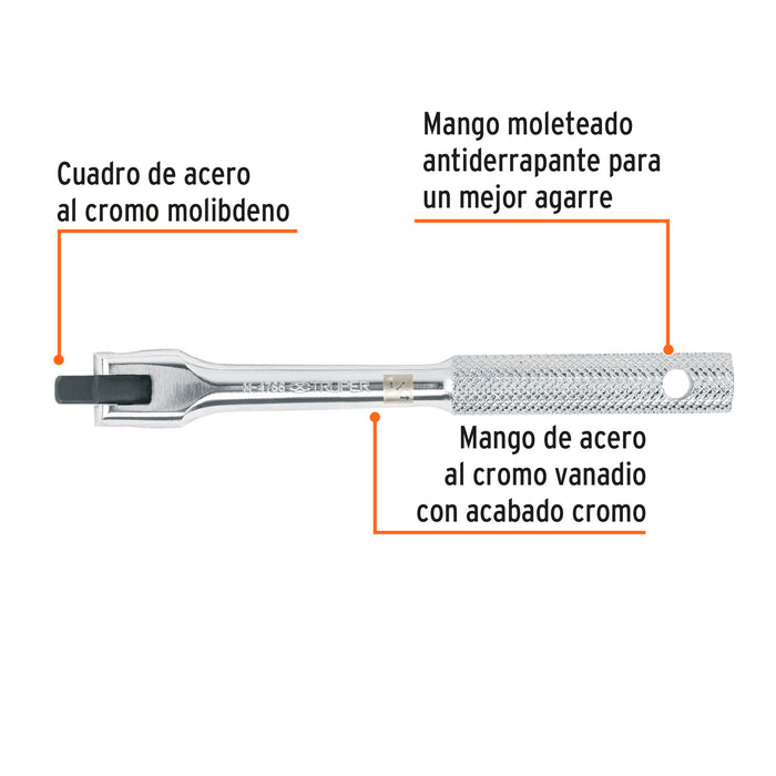 Mango articulado de 5-3/4'x 13 mm para dados cuadro 1/4' 13909 M-4766