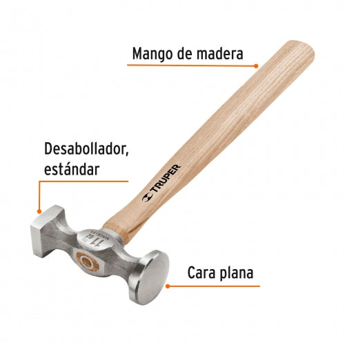 Martillo desabollador 11 oz estándar, mango 12', Truper 16864 MACE-11