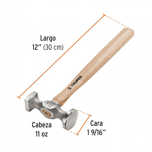 Martillo desabollador 11 oz estándar, mango 12', Truper 16864 MACE-11