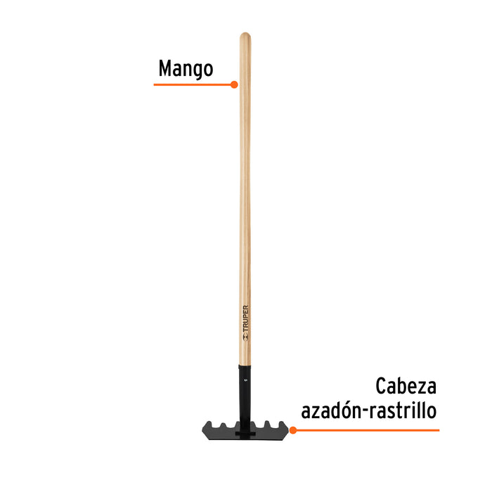 Rastrillo McLeod con mango de madera de 48', Truper 17891 MAC