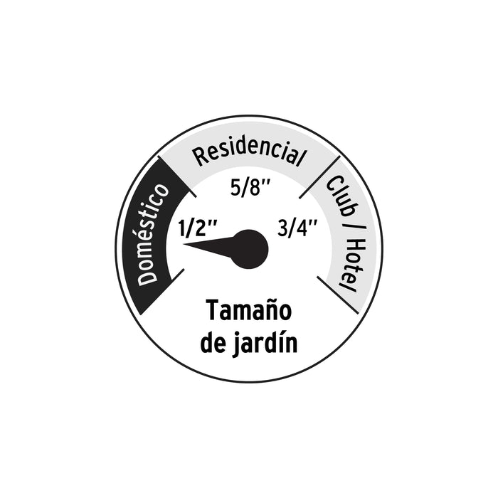 Manguera azul 1/2' 2 capas 15 m conexiones plásticas, Pretul Código: 25032