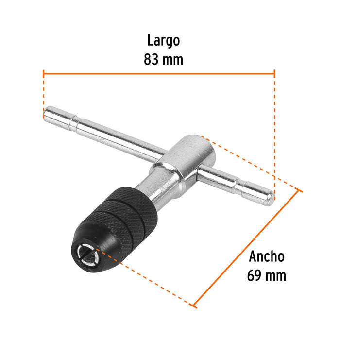 Maneral en T para machuelo 1/4', Truper Código: 11439