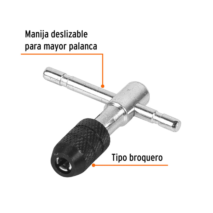 Maneral en T para machuelo 3/16', Truper Código: 11438