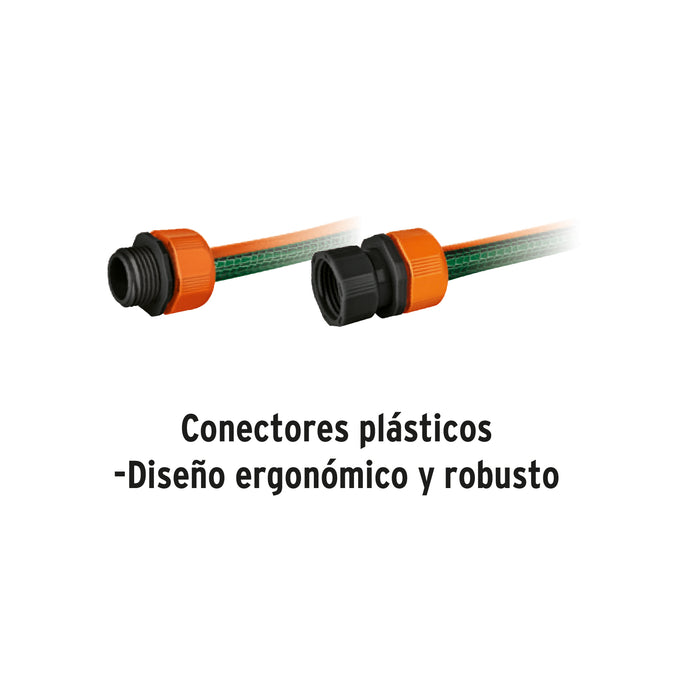 Combo manguera MAN-15X1/2RE y pistola de riego PR-401 19750 MAN15RE-PR401
