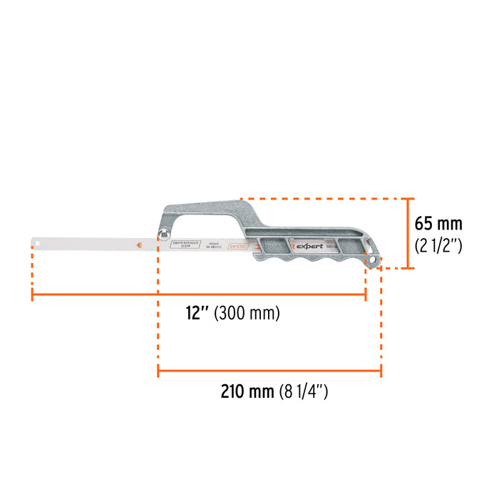 Mini arco 12' de aluminio para segueta, Truper 10236 MAT-12