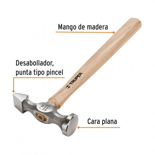 Martillo desabollador 11 oz tipo cincel, mango 12', Truper 16870 MATE-11