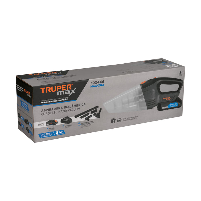 Aspiradora inalámbrica, 20V, Truper MAX 102446 MAX-20A
