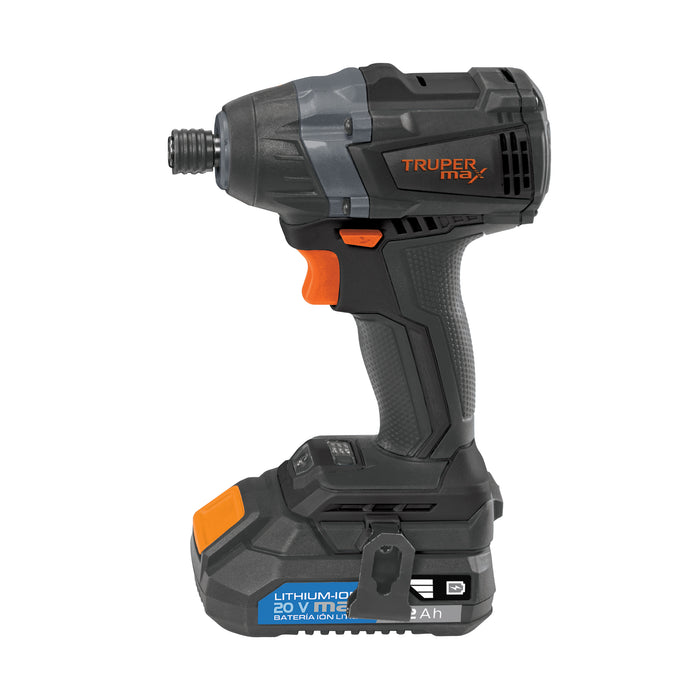 Destornillador de impacto inalámbrico 1/4', 20V,sin carbones 101402 MAX-20D