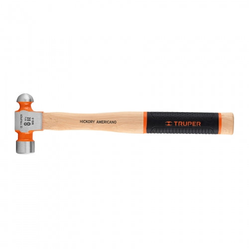 Martillo pulido de bola 8 oz mango hickory, Truper Grip 16900 MB-8