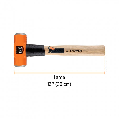Marro octagonal 2 lb, mango de madera 12', Truper 16506 MD-2M