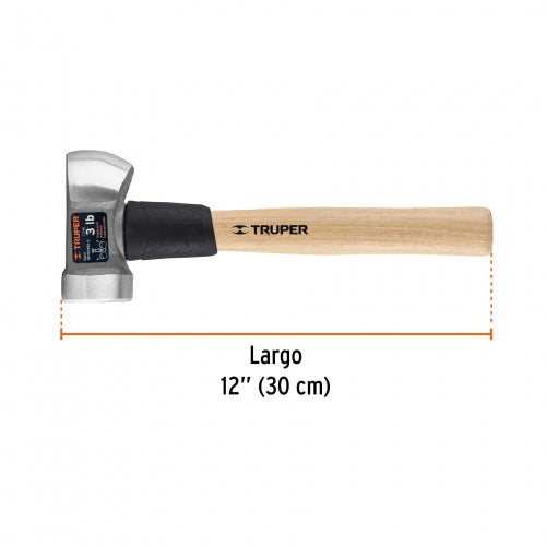 Marro demoledor 3 lb, mango 12', Truper 11255 MD-3HX