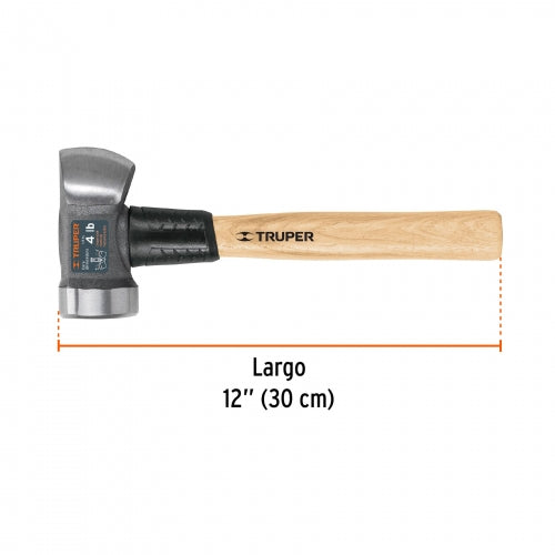 Marro demoledor 4 lb, mango 12', Truper 11256 MD-4HX