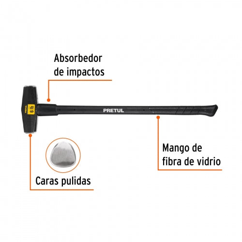 Marro tipo Nevada 6 lbs. mango 36', Pretul 22203 MD-6MP