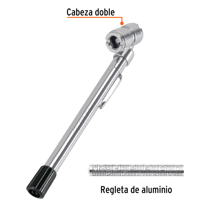 Calibrador de presión 120 psi cabeza doble, Truper 19099 MEA-120D