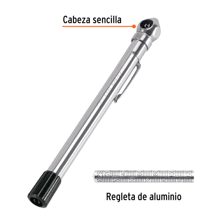 Calibrador de presión 120 psi cabeza sencilla, Truper 19096 MEA-120S