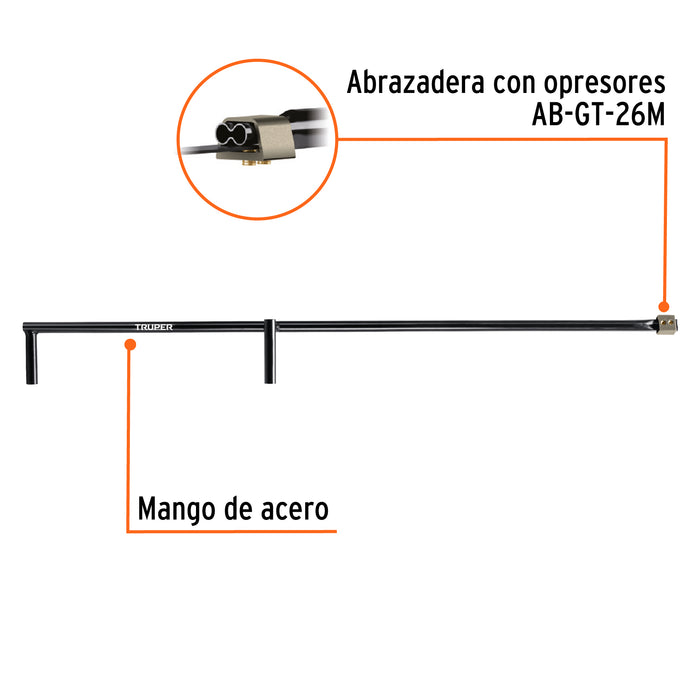 Mango con abrazadera para guadaña, Truper 15939 MG-GT-26