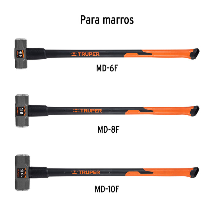 Mango de fibra d/vidrio para marros de 6 a 16 lb, 36',Truper Código: 102675