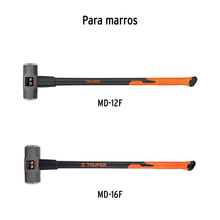 Mango de fibra d/vidrio para marros de 6 a 16 lb, 36',Truper Código: 102675
