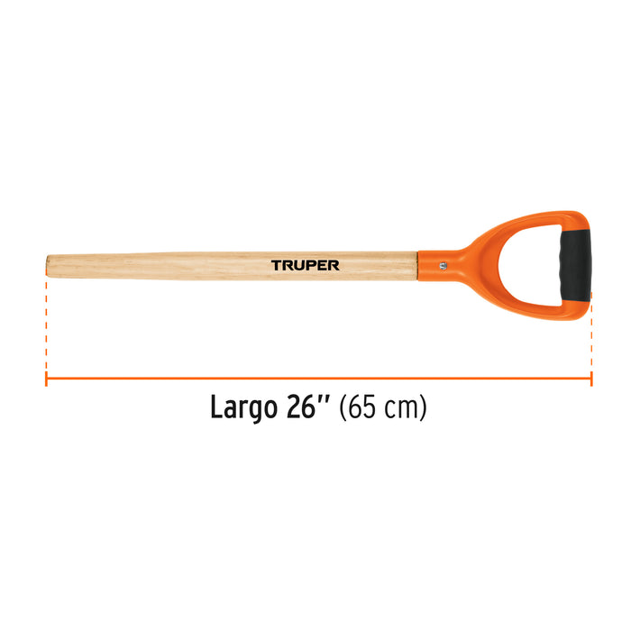 Mango de reposición para pala Classic, puño 'Y', 27', Truper 15900 MG-PY
