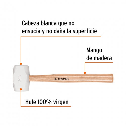 Mazo de hule 24 oz, Truper 16932 MH-24