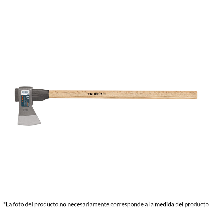 Hacha media labor 4 lb con mango de madera de 36',Truper 102984 ML-4MM