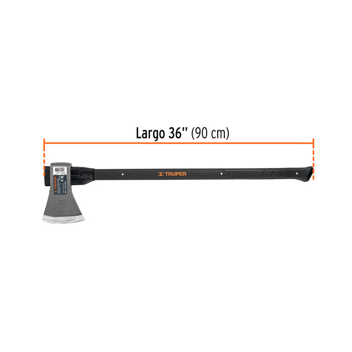 Hacha media labor 4 lb sin mango, Truper 14990 ML-4
