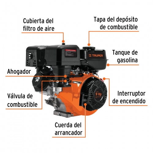 Motor a gasolina 9 HP, Truper 101328 MOG-90