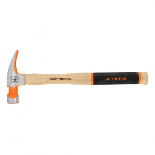Martillo pulido 24 oz uña recta, boca fresada, Truper Grip 16662 MOR-24F