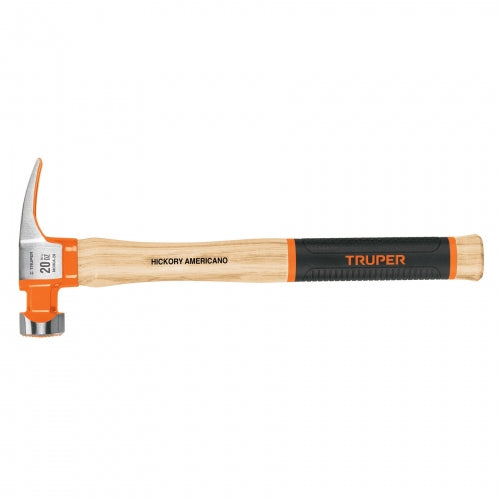 Martillo 20 oz uña recta tipo California Ripper, Truper Grip 19990 MORCA-20