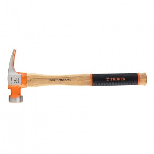 Martillo 25 oz uña recta tipo California Ripper, Truper Grip 16863 MORCA-25