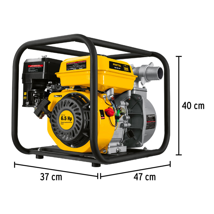 Motobomba autocebante 2' x 2' a gasolina 7 HP, Truper 17116 MOTB-2