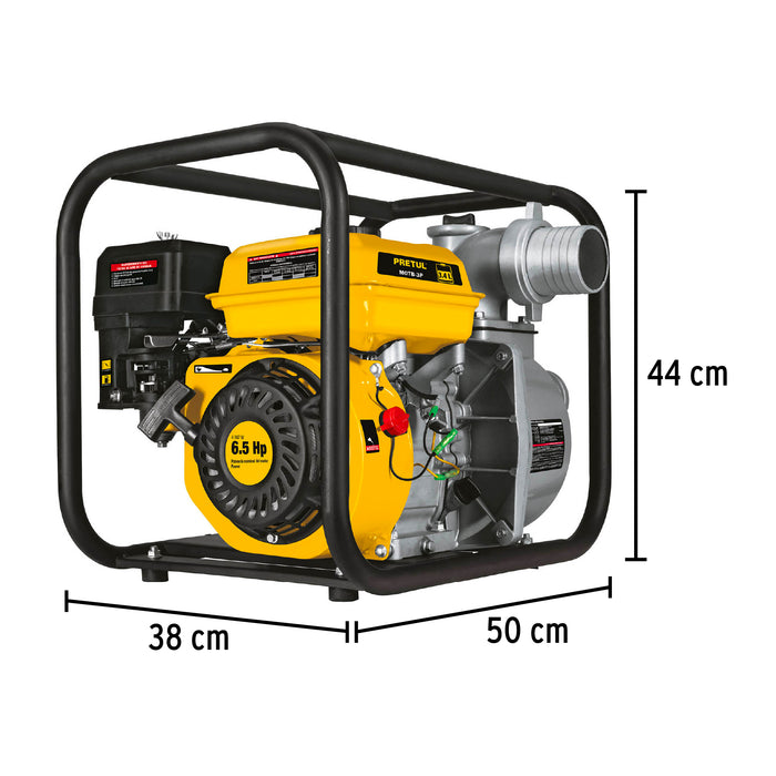 Motobomba autocebante 3' x 3' a gasolina 6-1/2 HP, Pretul 26063 MOTB-3P
