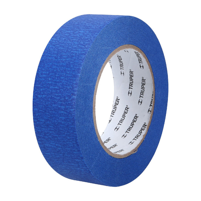 Cinta masking tape azul de 1-1/2' x 50 m para pintor, Truper Código: 12623