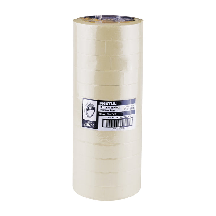 Cinta masking tape de 1' x 50 m, Pretul 20670 MSK-1P