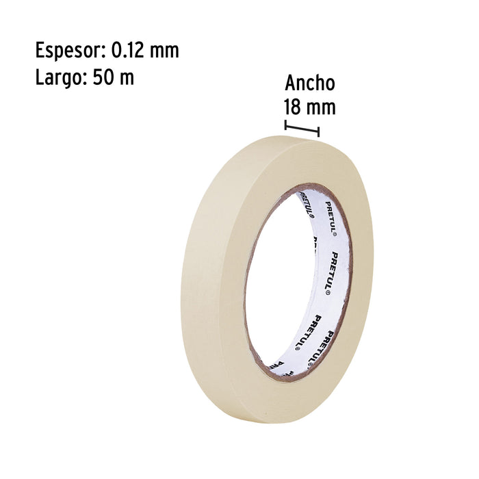 Cinta masking tape de 3/4' x 50 m, Pretul 20669